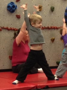 Tumbling class at the local YMCA